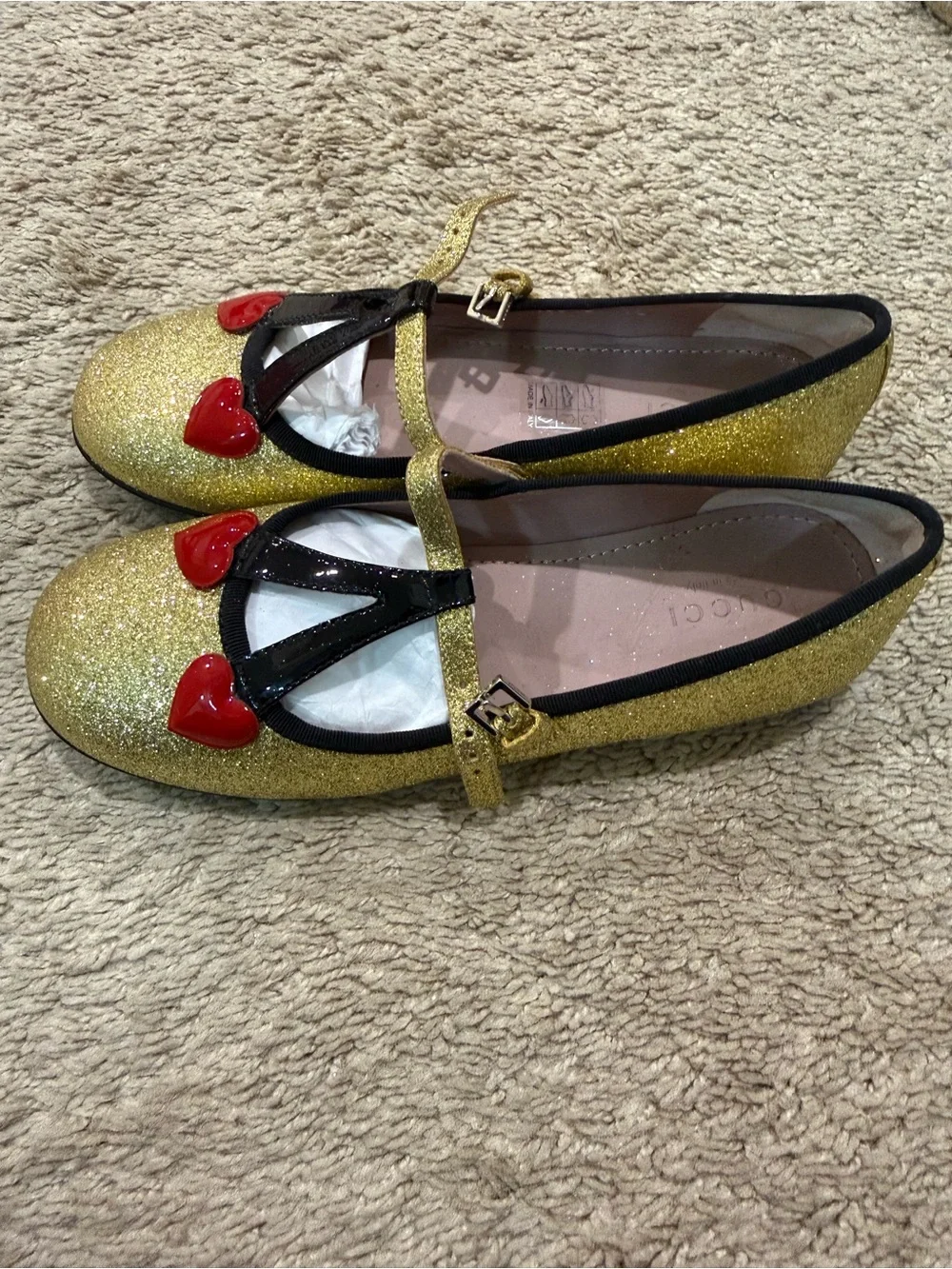 Gucci glittery gold